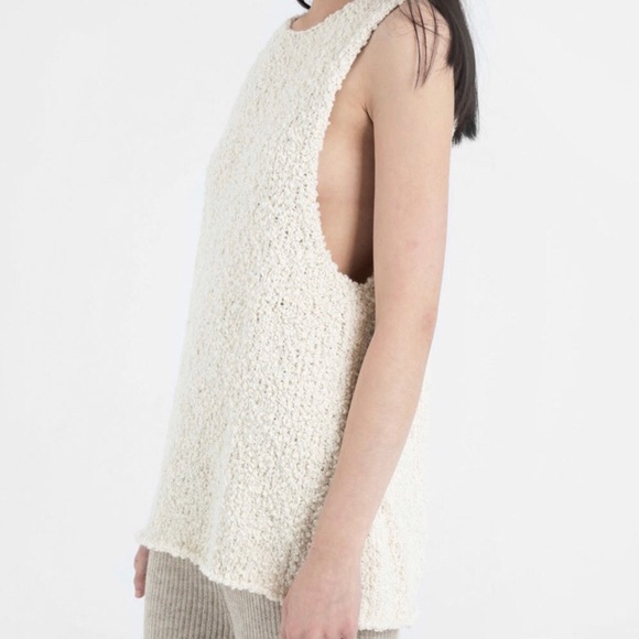 kordal Sweaters - Kordal Eleanor tank, cream wool alpaca sweater